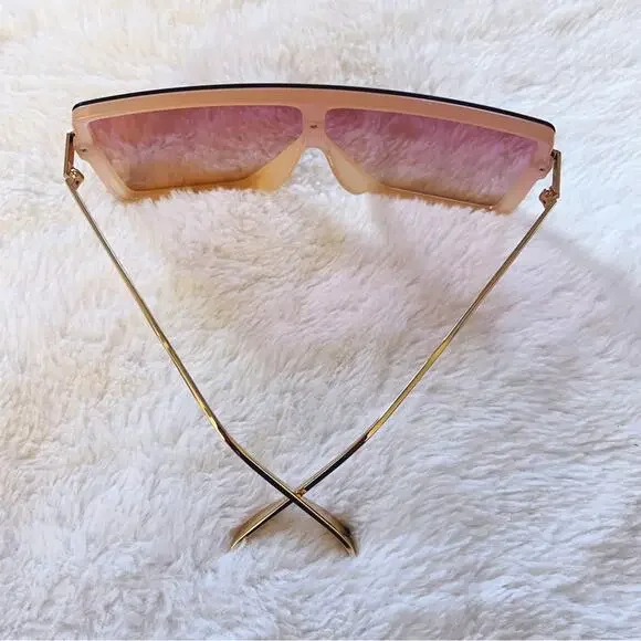 Ariel Pink Rectangle Full Frame Sunglasses - Picture 8 of 11